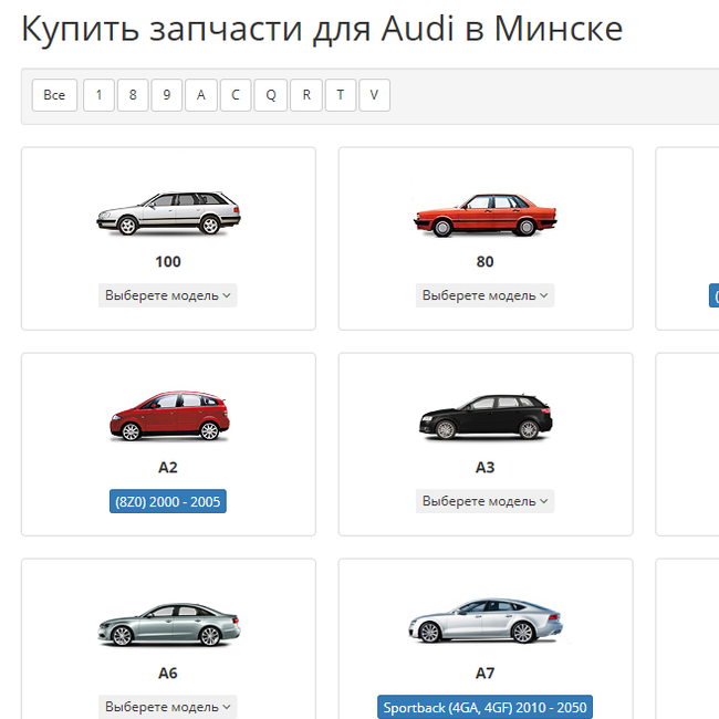 Список моделей